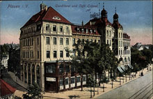 Das Kaffeehaus Trmel auf einer Ansichtskarte von 1918